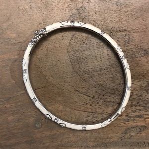 Lauren Adams White floral and crystal bangle